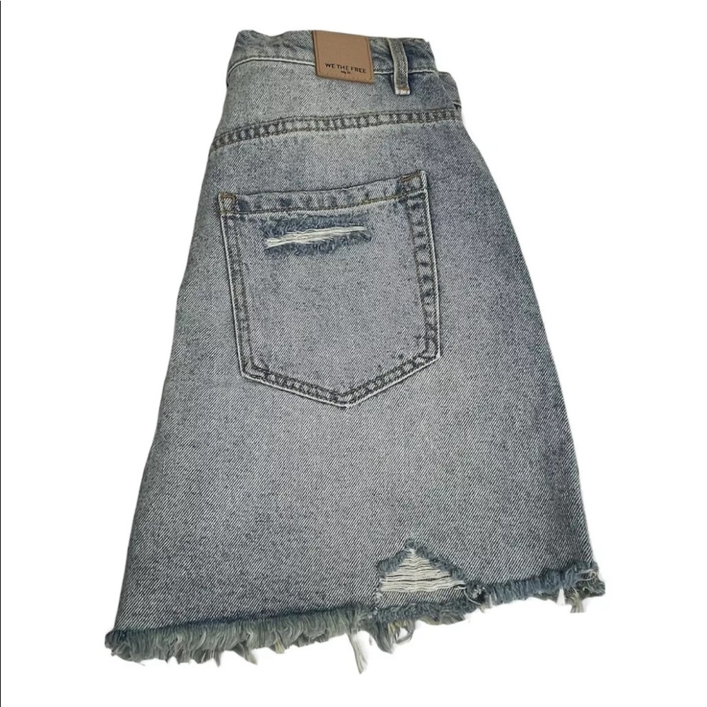 Free People Brea Cut Off Skirt Mile High Blue Women’s Size 29 NWT - Picture 9 of 14